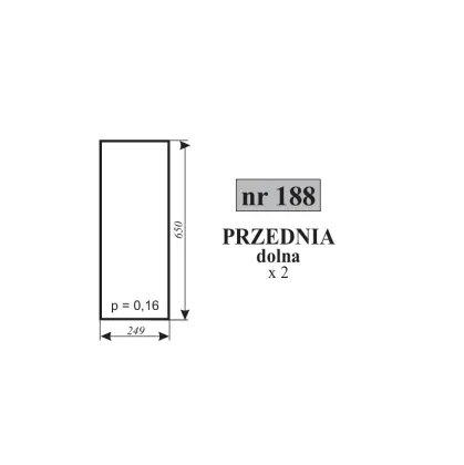 Szyba przednia dolna do Massey Ferguson MF-255 11879