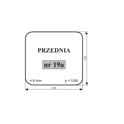 Szyba przednia Ostrówek K-162 stary typ 11888