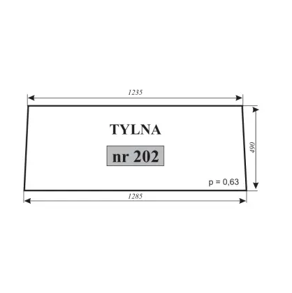 Szyba tylna do Zetor 5011 67827958 11892