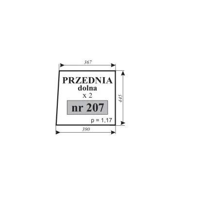 Szyba przednia dolna Zetor 5211 69117948 11897