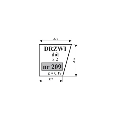 Szyba drzwi dolna C-362 11899