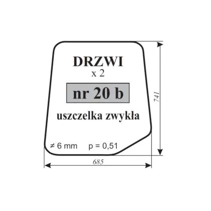 Szyba drzwi Ostrówek 11901