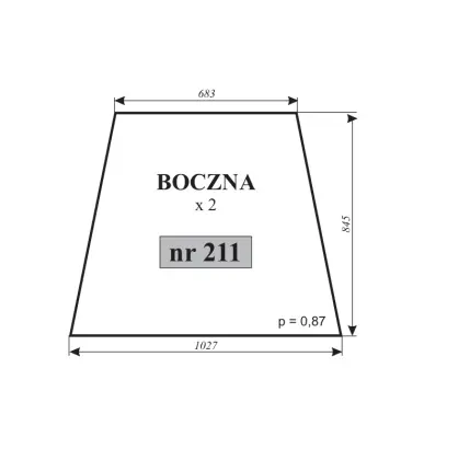Szyba boczna C-362 11906