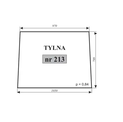 Szyba tylna C-362 11908