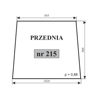 Szyba przednia do T-25 11910
