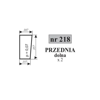 Szyba przednia dolna kabina czeska do T-25 11913