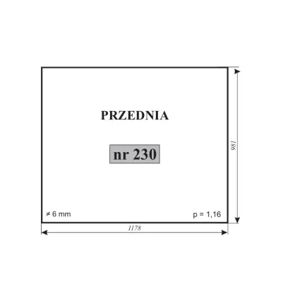 Szyba przednia do ładowacza UN-50 11917
