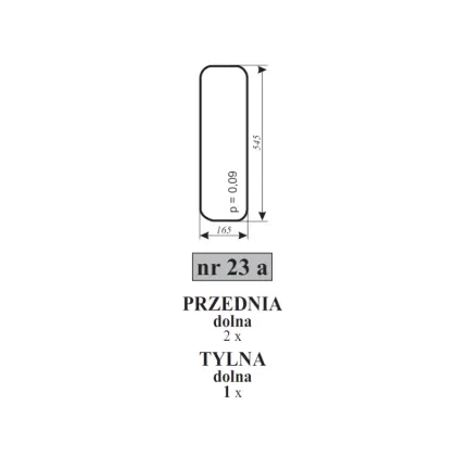 Szyba przednia dolna do C-360 kabina Kunów 11921