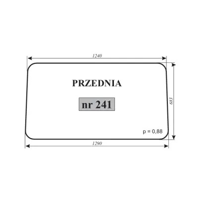 Szyba przednia MF 11922