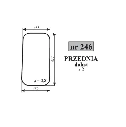 Szyba przednia dolna do Massey Ferguson MF-255 11927