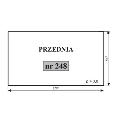 Szyba przednia do Massey Ferguson MF-255 11928