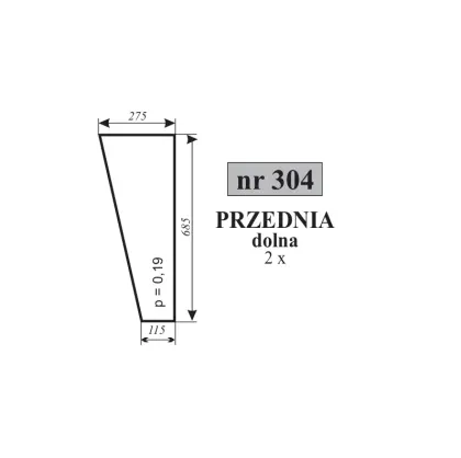 Szyba przednia dolna do Ursus C-330 11967