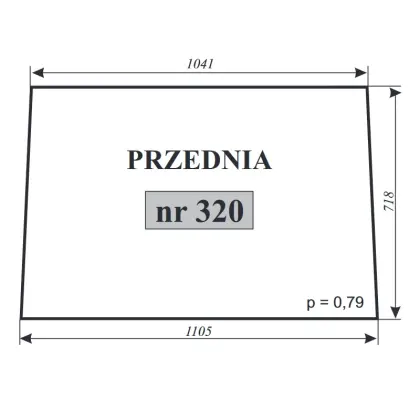 Szyba przednia PBC-360 do kabiny Lubsko 11979