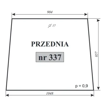 Szyba przednia do T-25 kabina Zamość 11998