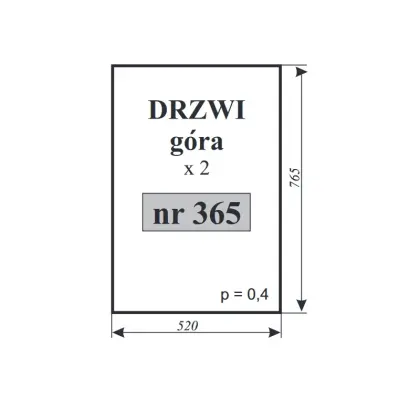 Szyba drzwi góra do T-25 12020