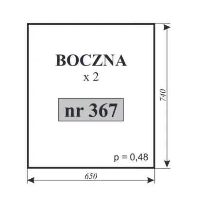 Szyba boczna do C-330/C-360 kabina Ciechocin 12022