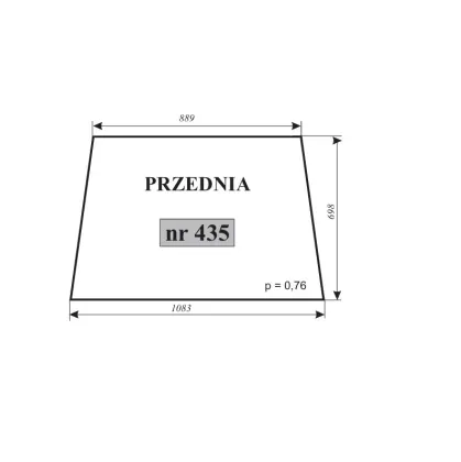 Szyba przednia Farm-Mott 250D kabina Koja 12052