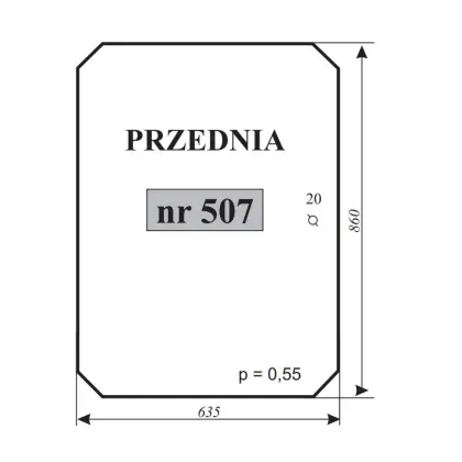 Szyba przednia ładowacz 12083