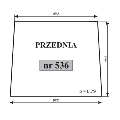 Szyba przednia do Zetor 12096