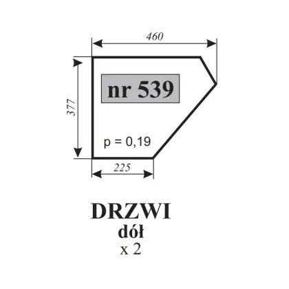 Szyba drzwi dół do Zetor 12099