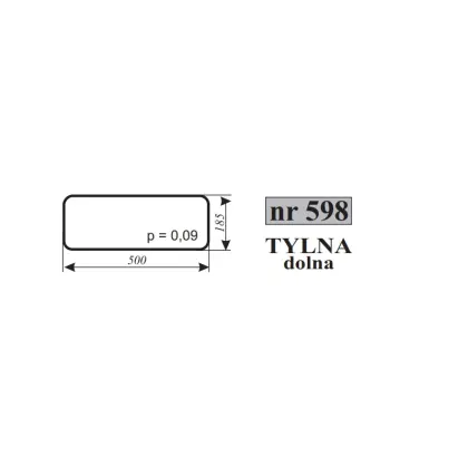 Szyba tylna dolna do Zetor 10540 10368121 12134