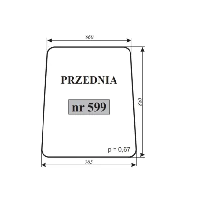 Szyba przednia Fadroma 12135