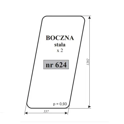 Szyba boczna stała sieczkarnia 12141