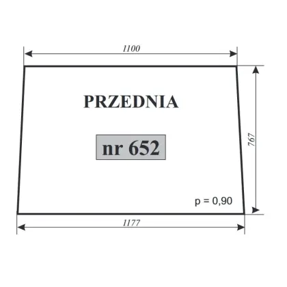 Szyba przednia do Zetor 12245 16245 12146