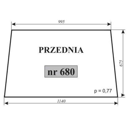 Szyba przednia do C-360 12163