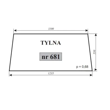 Szyba tylna do C-360 12164