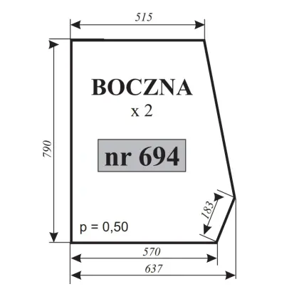 Szyba boczna Escort 12173