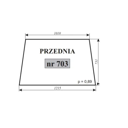 Szyba przednia do Ursus 3512, 3414 kabina Koja Smolniki 12177