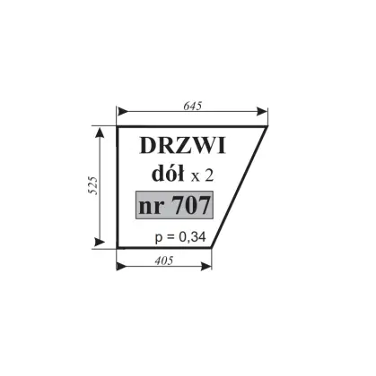 Szyba drzwi dół do MF 3512 3414 12181