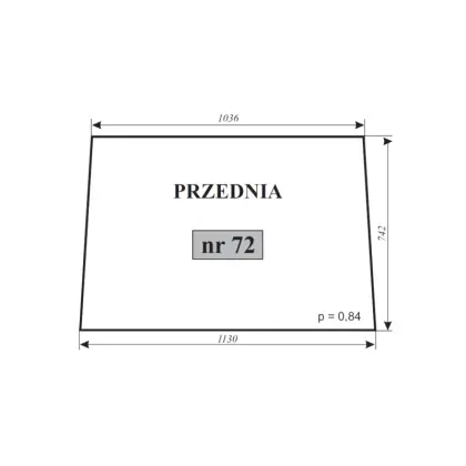 Szyba przednia MF-255 kabina Lubsko 12187
