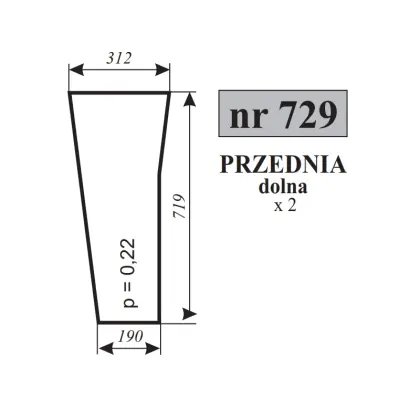 Szyba przednia dolna do Ursus 12193