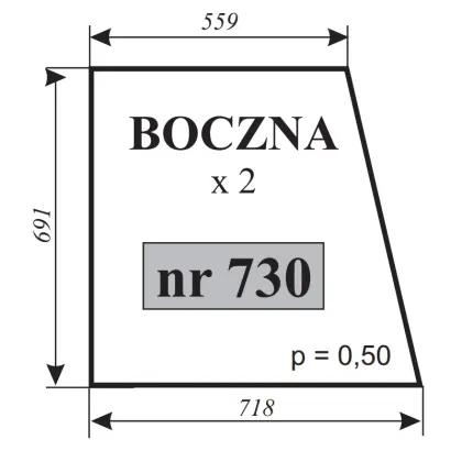 Szyba boczna do Ursus 3512/4512 12194