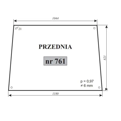 Szyba przednia MF 12200