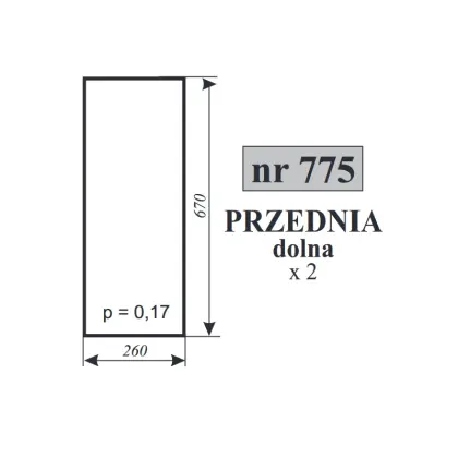 Szyba przednia dolna do C-360 12212