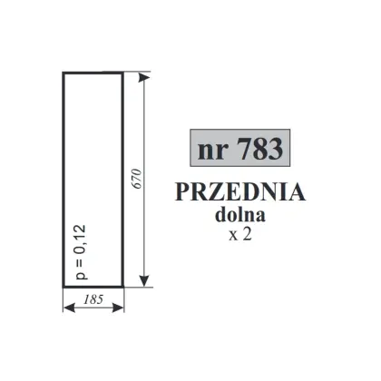 Szyba przednia dolna do C-360 kabina Naglak 12219