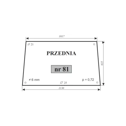 Szyba przednia MF K91 12231