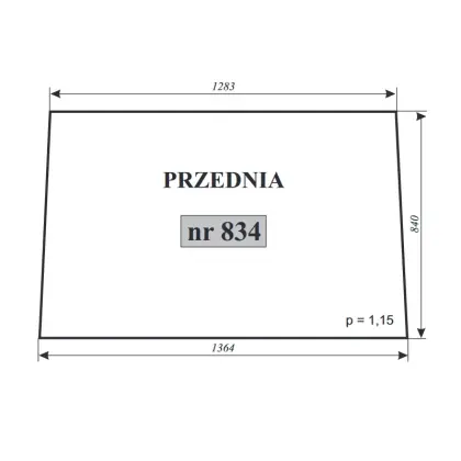 Szyba przednia do Zetor 6945 12235