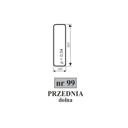 Szyba przednia dolna do Ursus C-330 12262