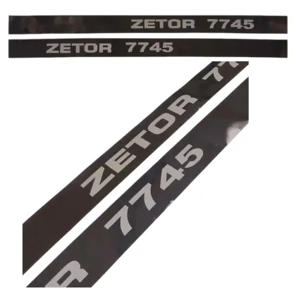 Komplet znaków emblematów, naklejek do ciągnika Zetor 7745 13054