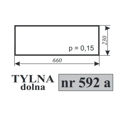 Szyba tylna dolna do MF 255 13277