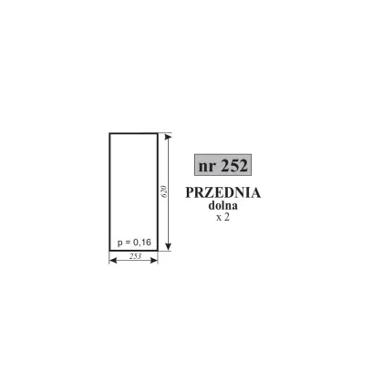 Szyba przednia dolna do MF-255 13494