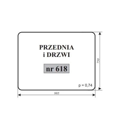 Szyba przednia i drzwi Cyklop 13741
