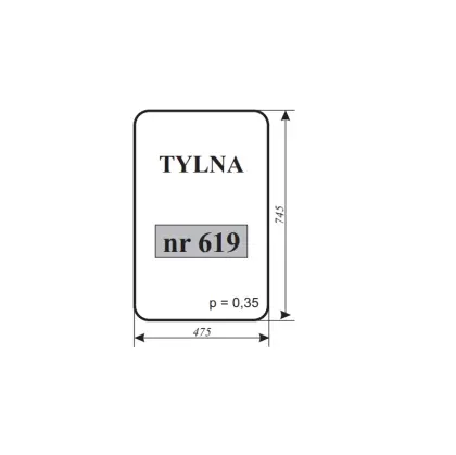 Szyba tylna Cyklop 13742