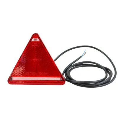 Lampa zespolona tylna 5-funkcyjna kształt trójkąta W68L z światłem przeciwmgielnym LED 12/24V lewa wodoodporna z przewodem 14668