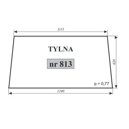 Szyba tylna do C-360 kabina Szyszka Koźmin 14823