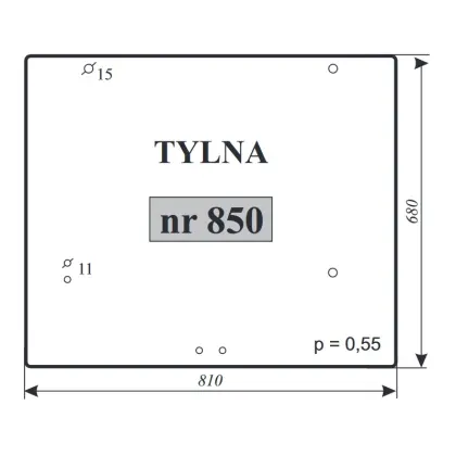Szyba tylna Renault 14824